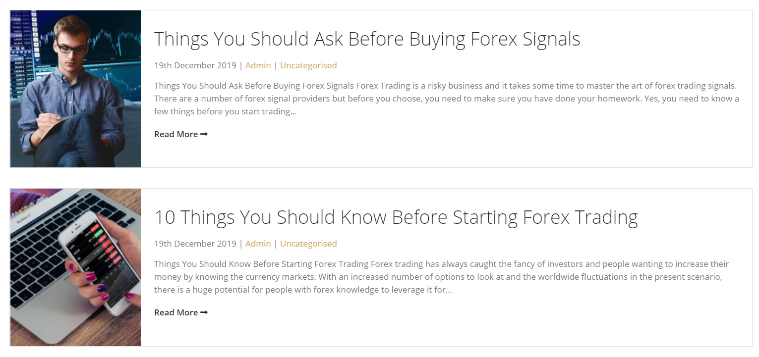 FX Price Signals articles