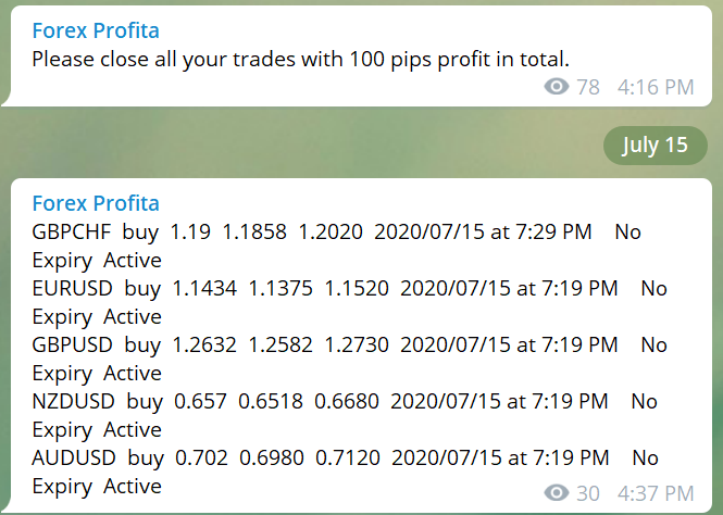 Forex Profita Telegram channel