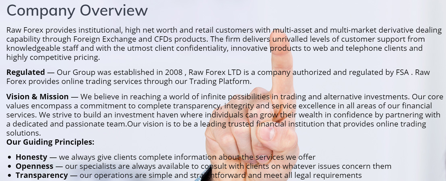 Raw Forex company overview