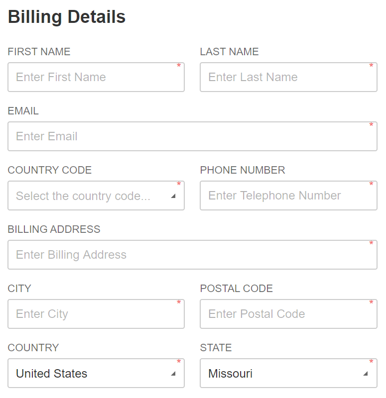 Trade Surfers billing details