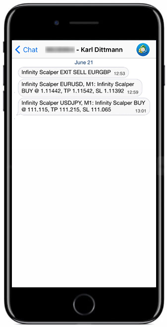 Infinity Scalper push-notifications