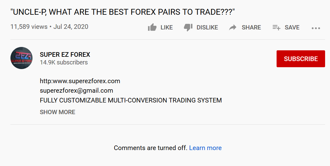 Super EZ Forex video