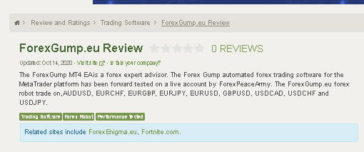 Forex Gump Customer reviews