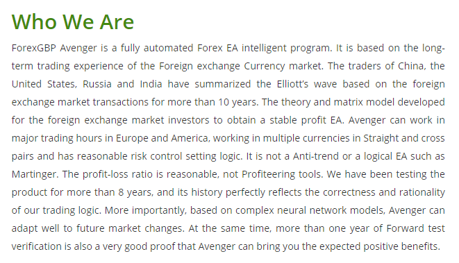 Forex GBP Avenger presentation