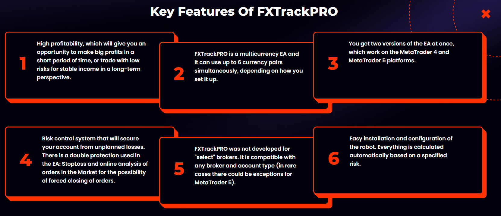 FX Track Pro features