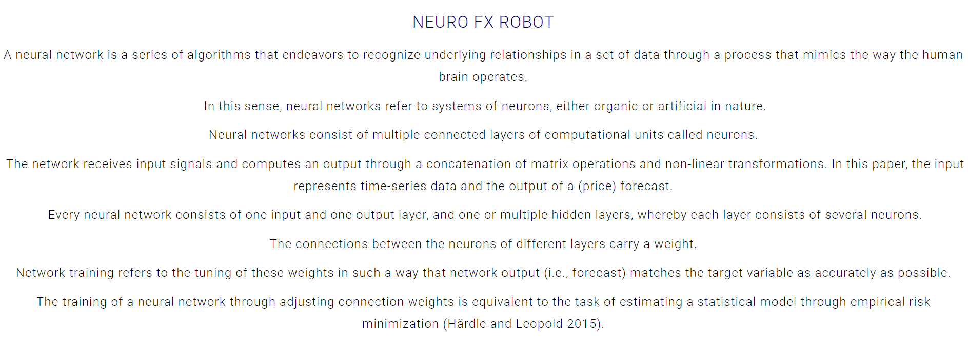 Neuro FX Robot presentation