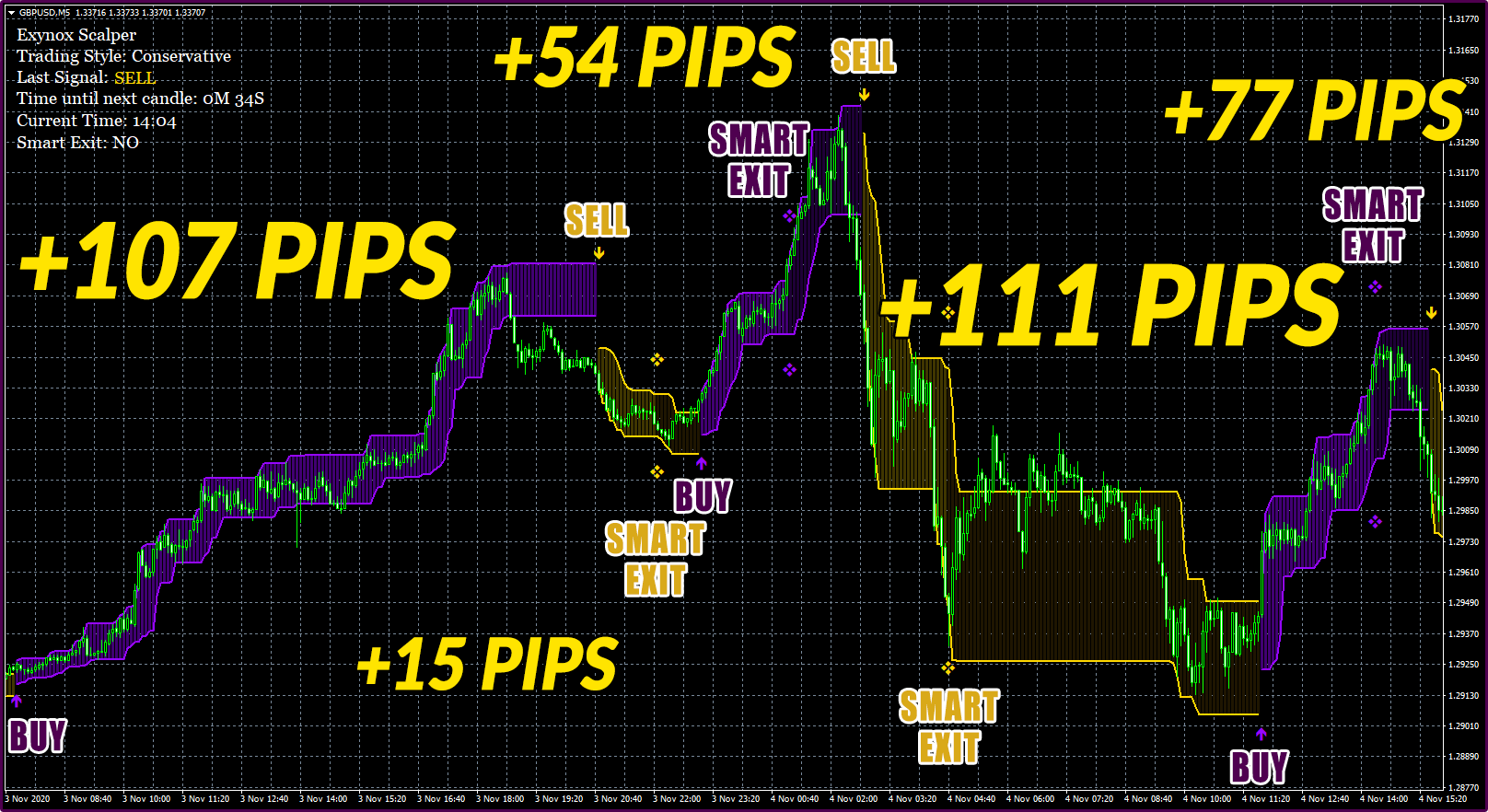 Exynox Scalper Trading Results