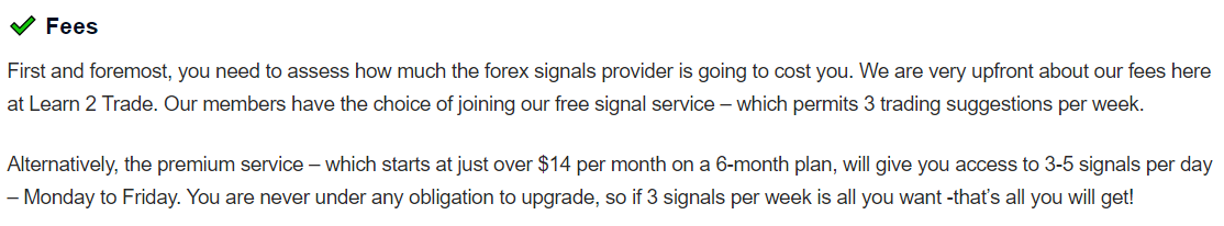 Learn 2 Trade fees