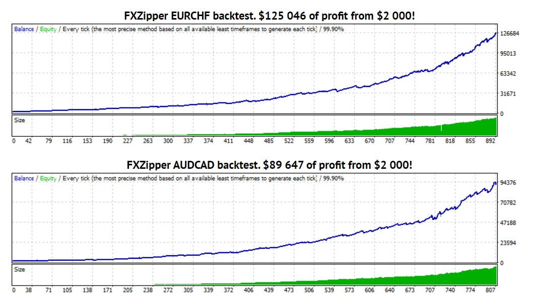 FXZIPPER Trading Results