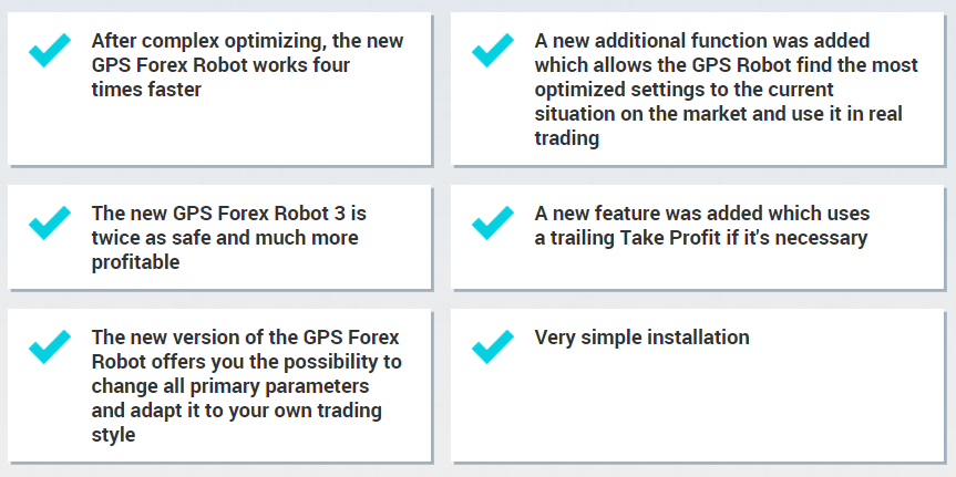 GPS Forex Robot. The new 3-rd version of the robot works four times faster.