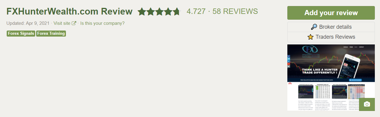 FX Hunter Wealth Customer Reviews