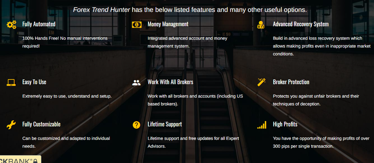 Forex Trend Hunter features