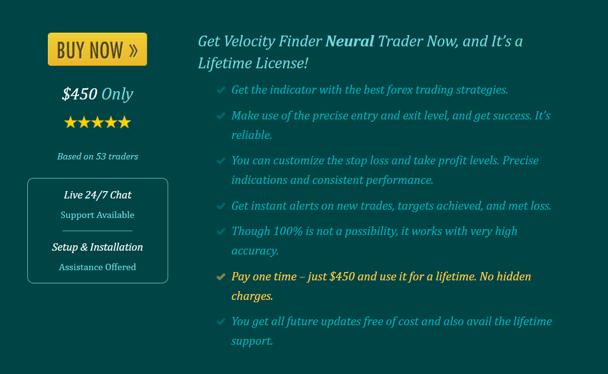 Velocity Finder Neural Trader Pricing