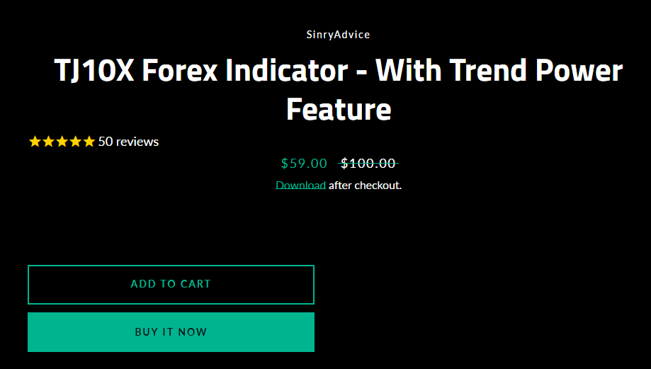 TJ10X Indicator pricing.