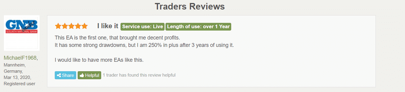 User reviews for Forex Cyborg on FPA.