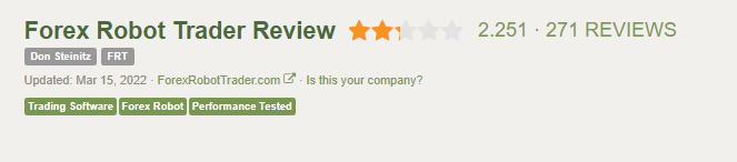 User reviews for the Forex Robot Trader company on the Forex Peace Army site.