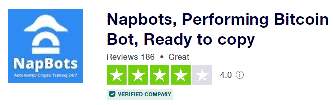 Rating of NapBots on Trustpilot.